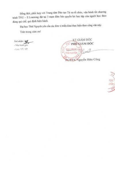 Thông báo công tác tuyển sinh và phối hợp vận hành các trạm đào tạo từ xa